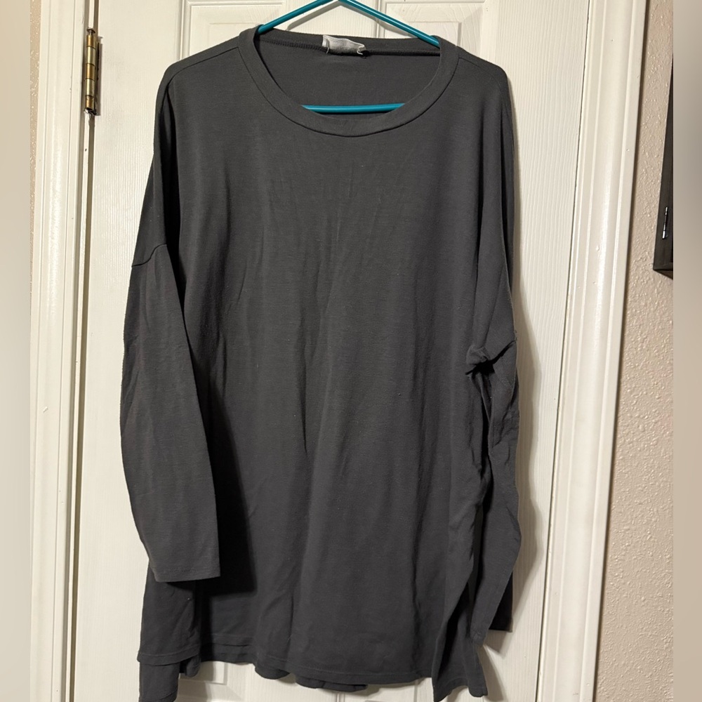 Zenana Gray Long Sleeve Tunic
